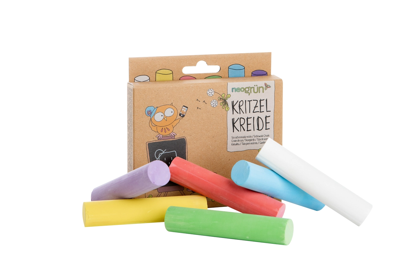 Färgglada gatukritor - Scribble Chalk - Street Painting Chalk från NeoGrün