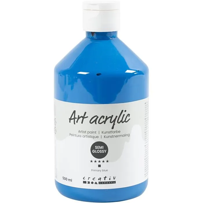 Akrylfärg  500ml/flaska - 12