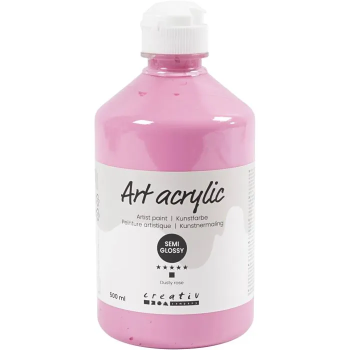 Akrylfärg  500ml/flaska - 10