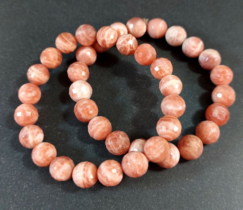Stenarmband med fasetterad Solsten - 10mm