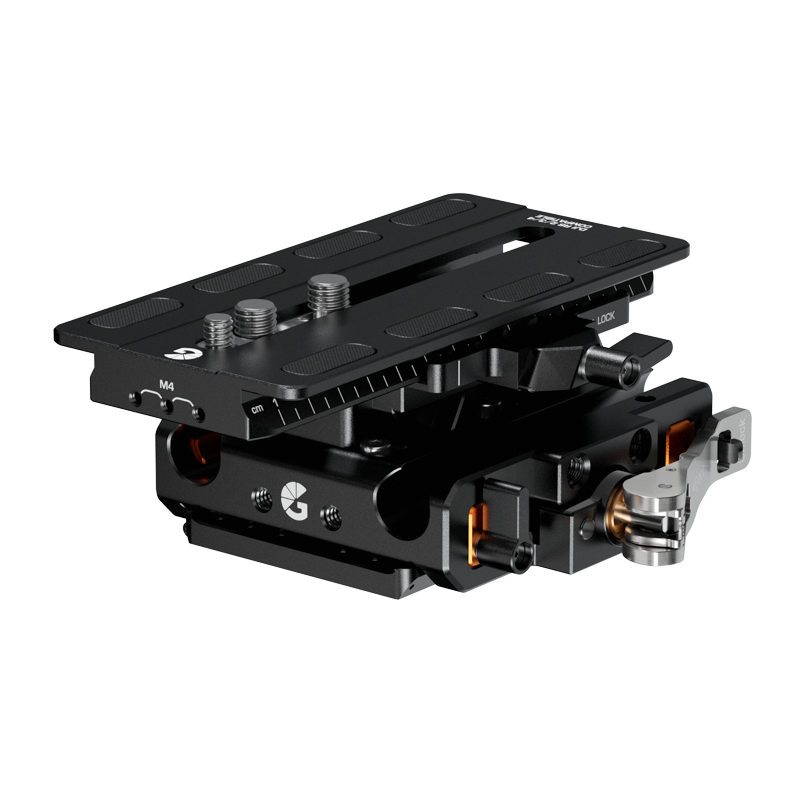 Bright Tangerine LeftField 3 QR Baseplate for RED KOMODO/KOMODO-X (DJI RS 4 & RS 3) - 2