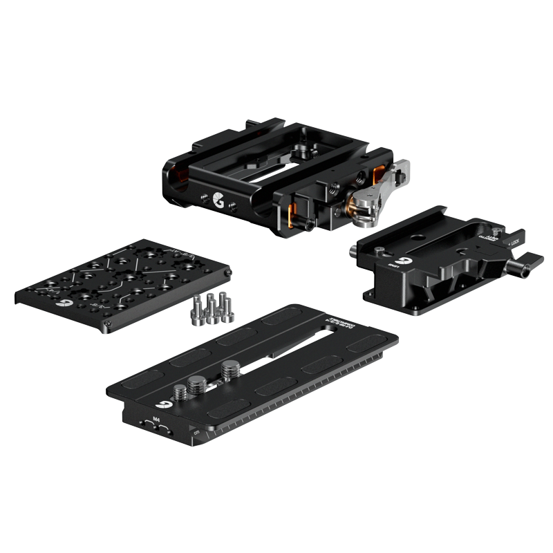 Bright Tangerine LeftField 3 QR Baseplate for RED KOMODO/KOMODO-X (DJI RS 4 & RS 3)