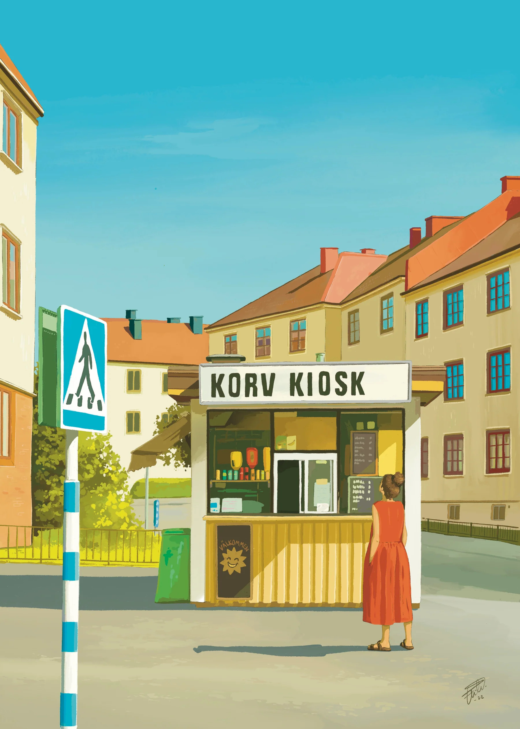 Korv kiosk (21 x 30 cm)