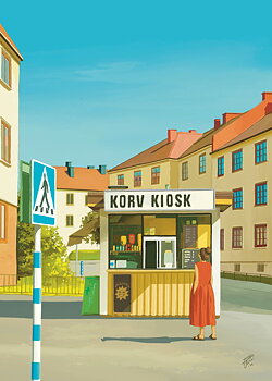 Korv kiosk (21 x 30 cm)