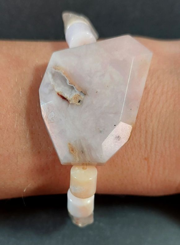 Stenarmband med Rosa Opal och Bergkristall - 3