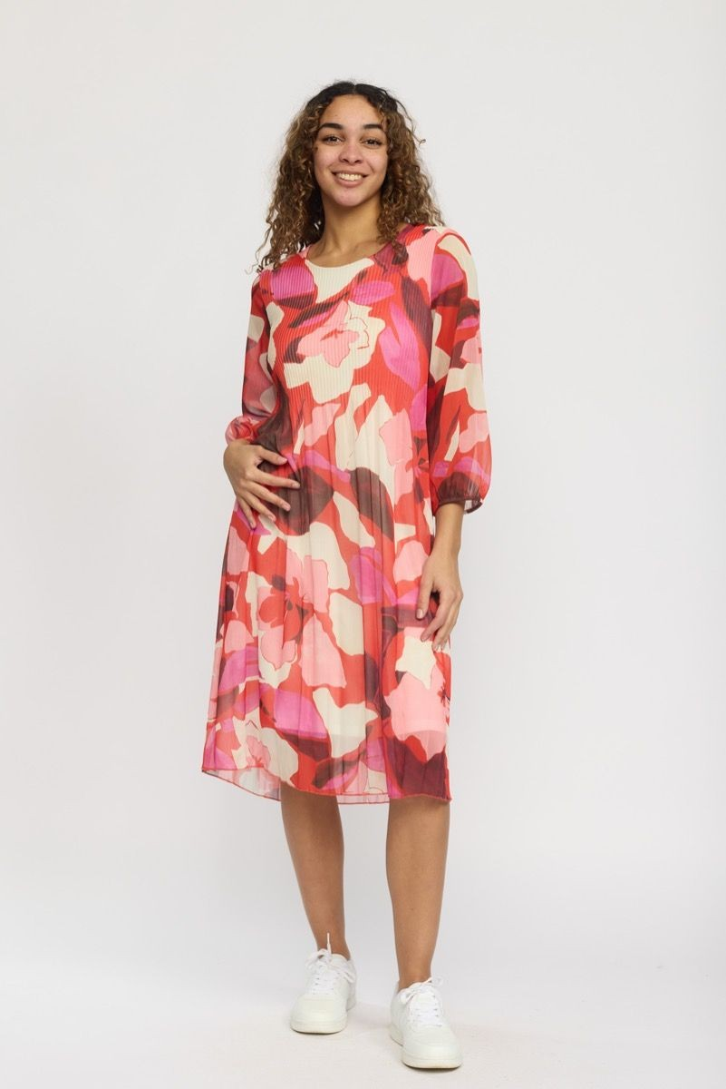 Dieppe Dress - Pink Flower - 2-Biz - 3