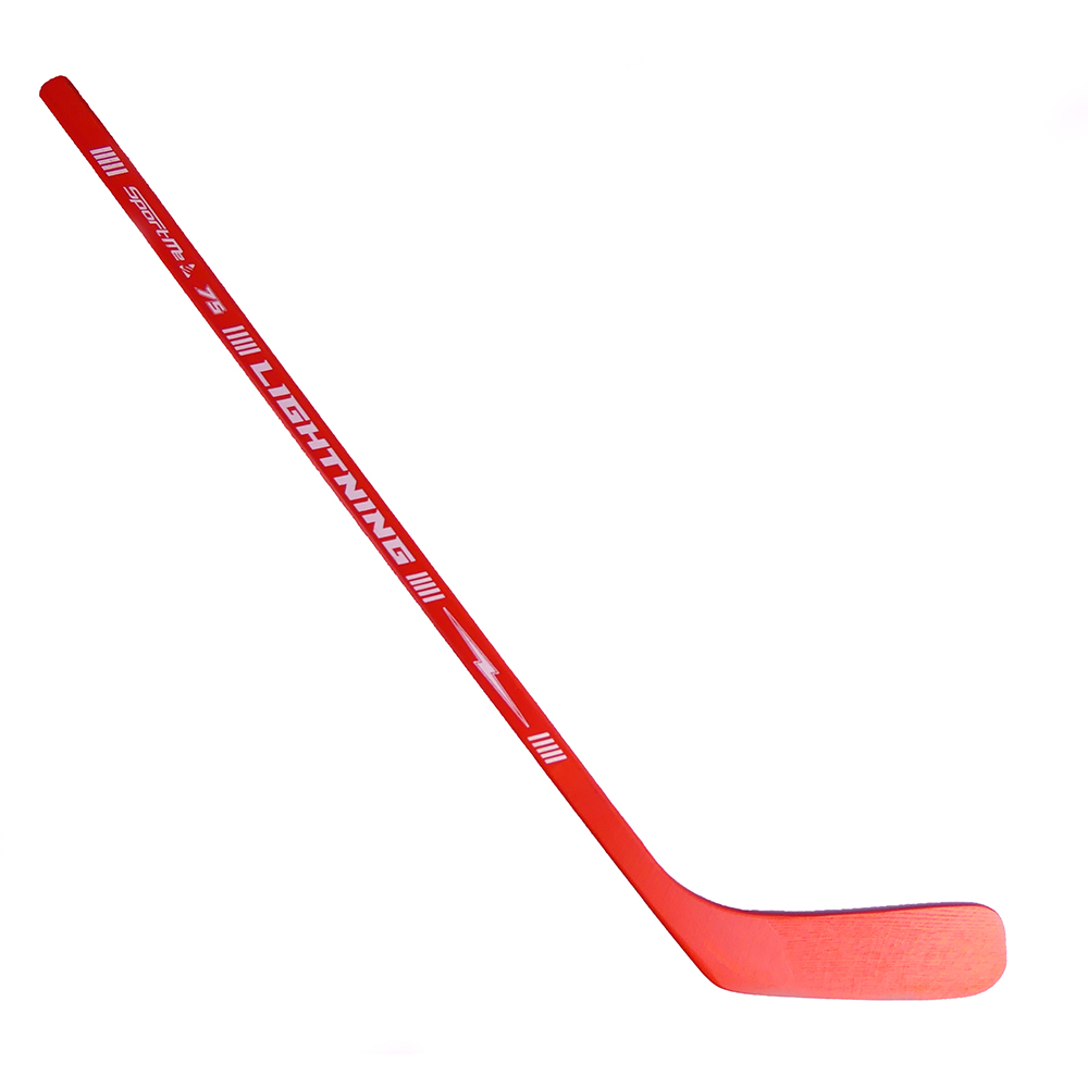 SportMe Hockeyklubba Trä Lightning, 75cm Röd/Vit