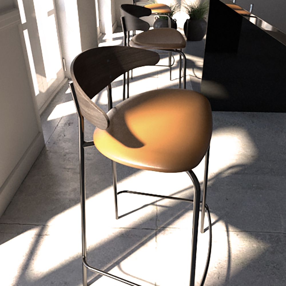 RAM STEEL Bar stool (several choices) - Kristensen & Kristensen - 6