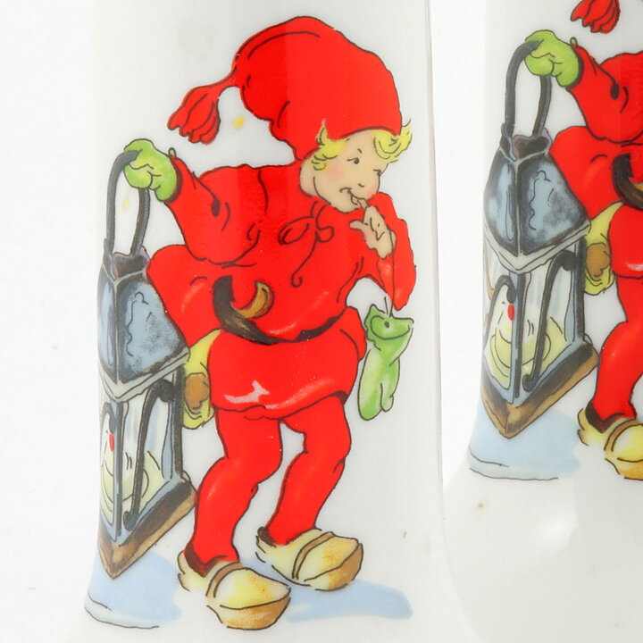 ロールストランド社  Tomtejulシリーズ  クリスマス模様のキャンドルホルダー  13cm  1970年代 