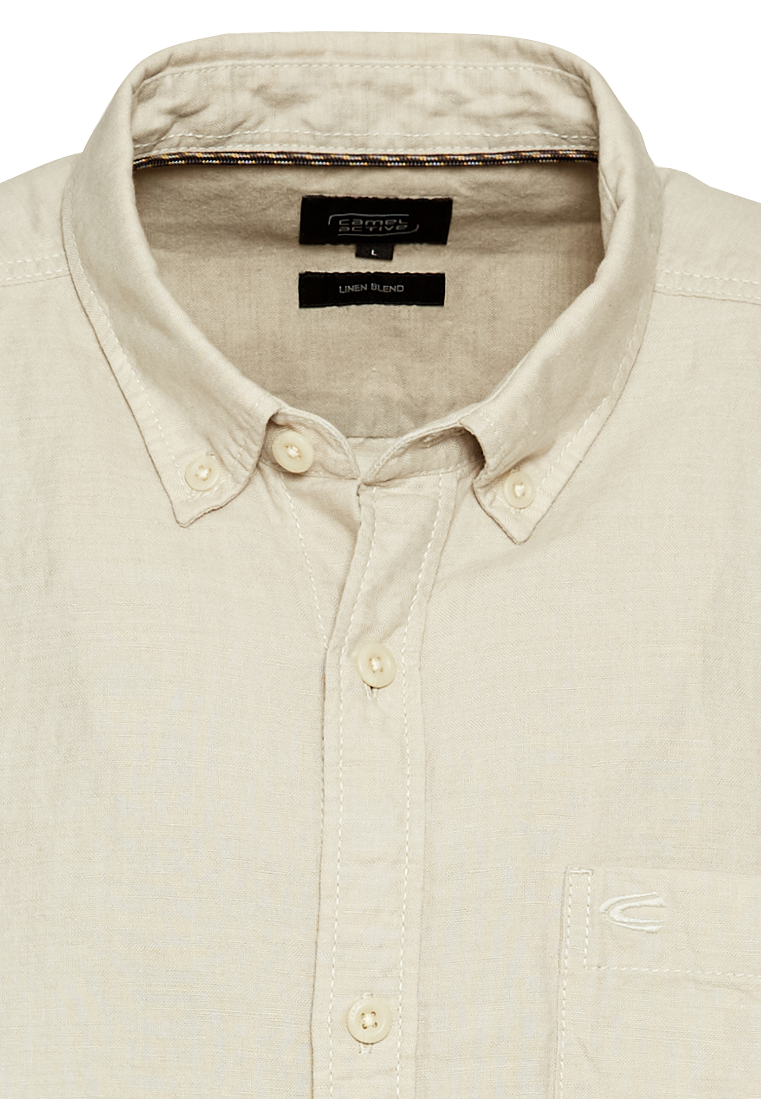 Skjorta kortärmad. beige från  camel active - 5