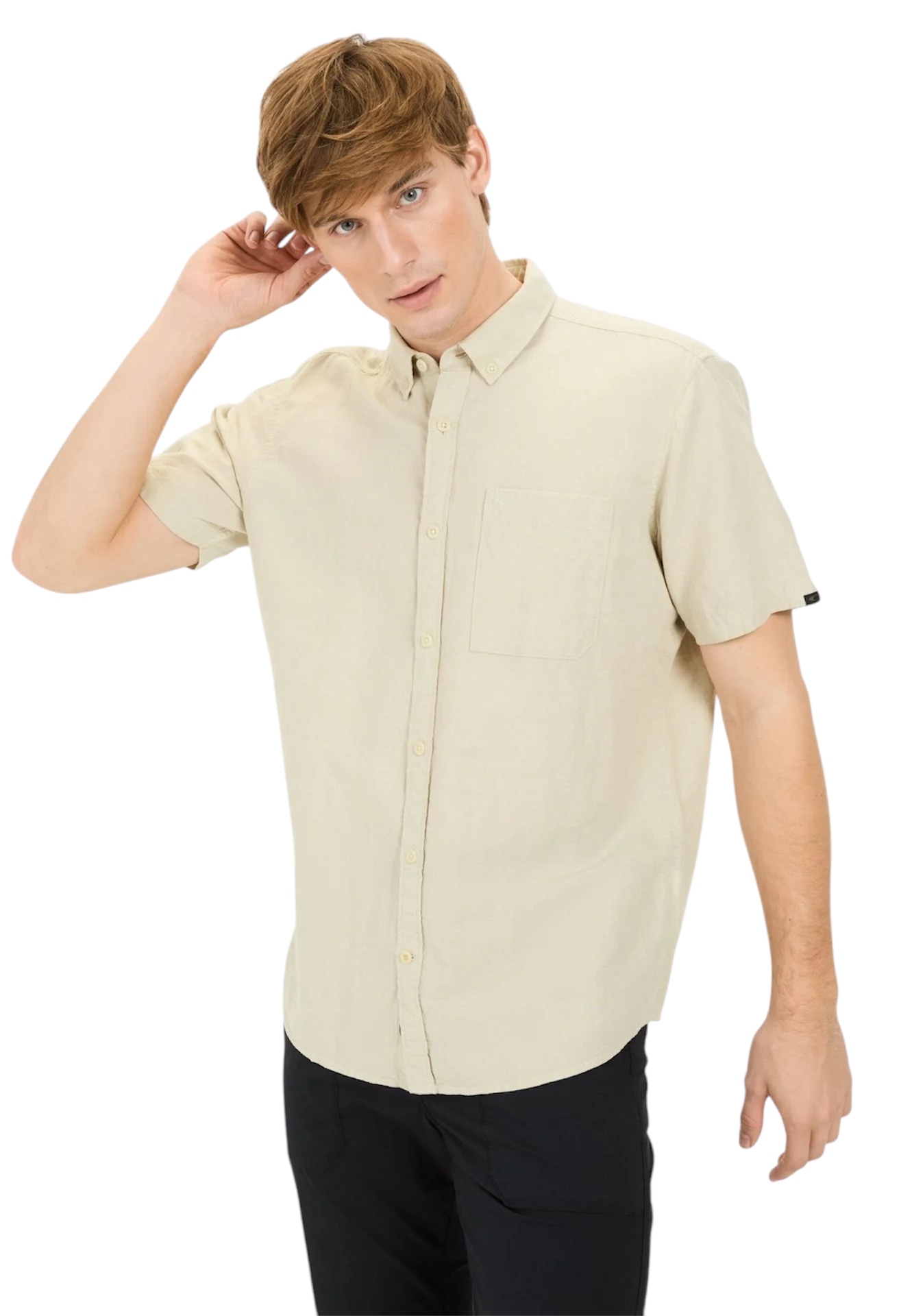 Skjorta kortärmad. beige från  camel active
