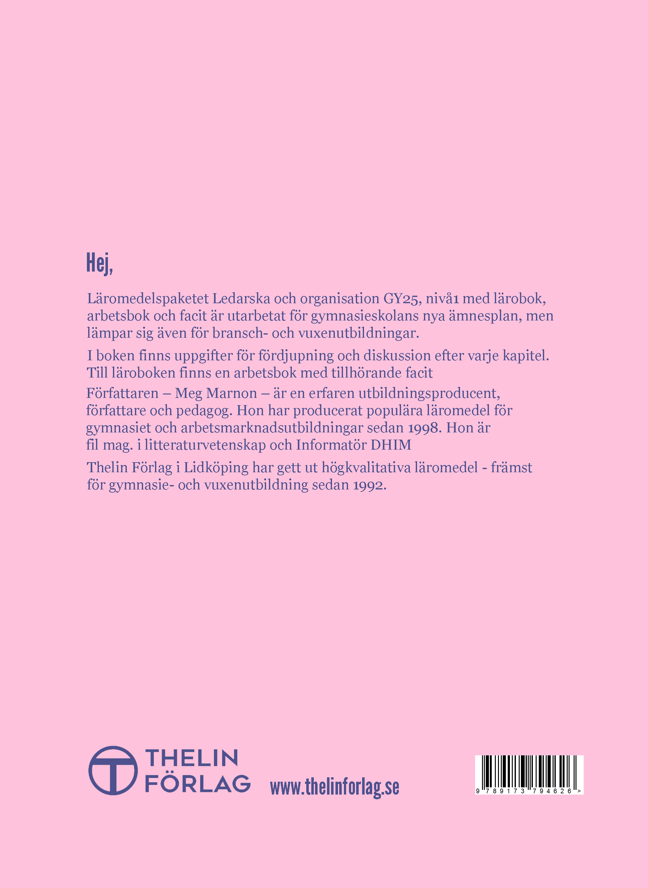 Ledarskap och organisation Gy25 - Arbetsbok - 2