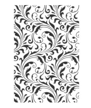  Sizzix Tim Holtz 3D Texture Fades Embossing Folder - Vault Flourish 