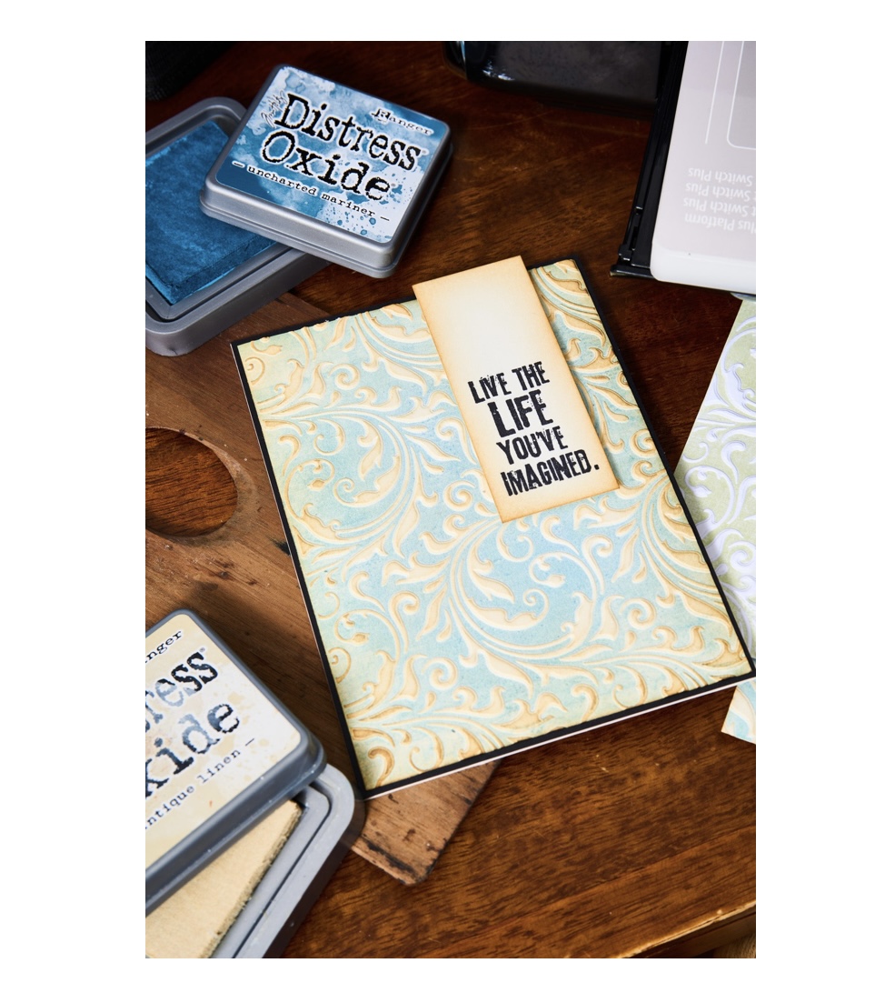 Sizzix Tim Holtz 3D Texture Fades Embossing Folder - Vault Flourish  - 2