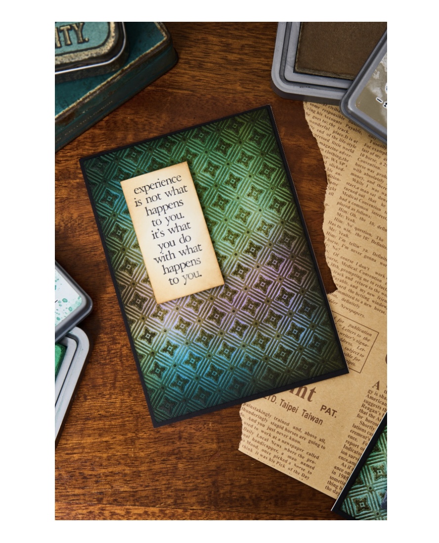  Sizzix Tim Holtz 3D Texture Fades Embossing Folder - Vault Diamonds  - 2