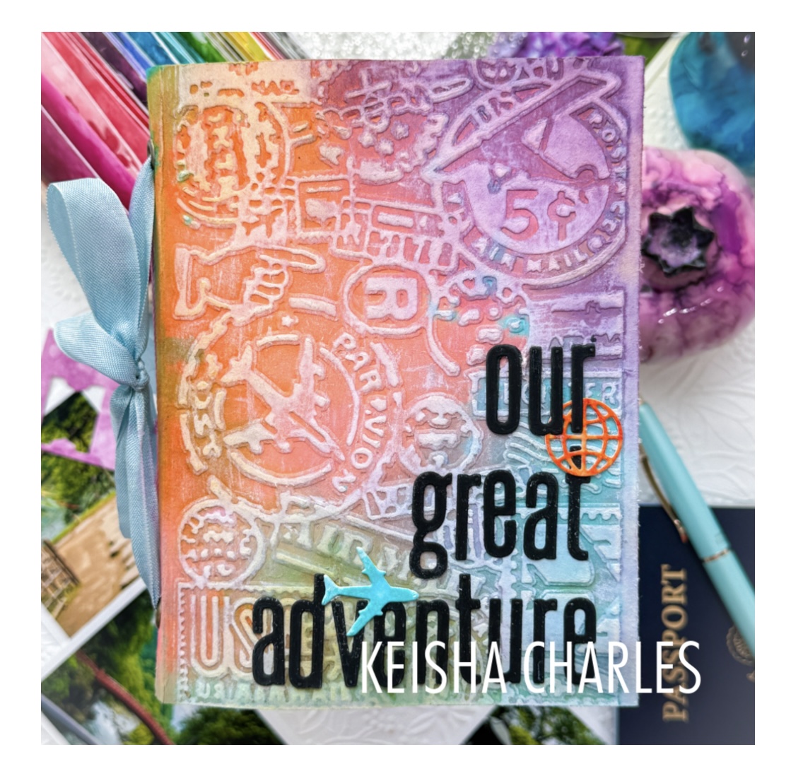  Sizzix Tim Holtz 3D Texture Fades Embossing Folder - Vault Airmail - 5