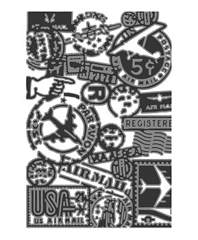  Sizzix Tim Holtz 3D Texture Fades Embossing Folder - Vault Airmail
