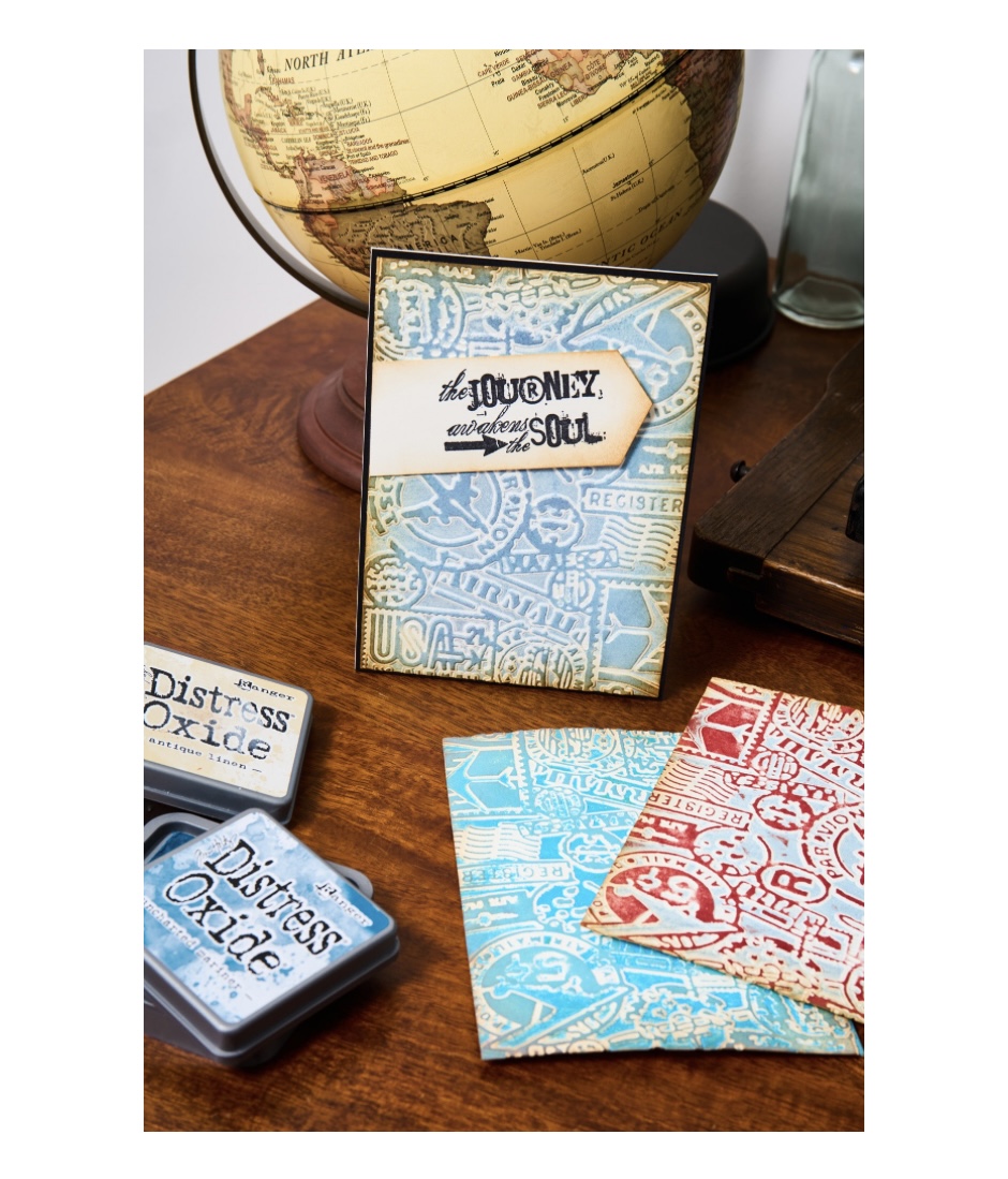  Sizzix Tim Holtz 3D Texture Fades Embossing Folder - Vault Airmail - 2