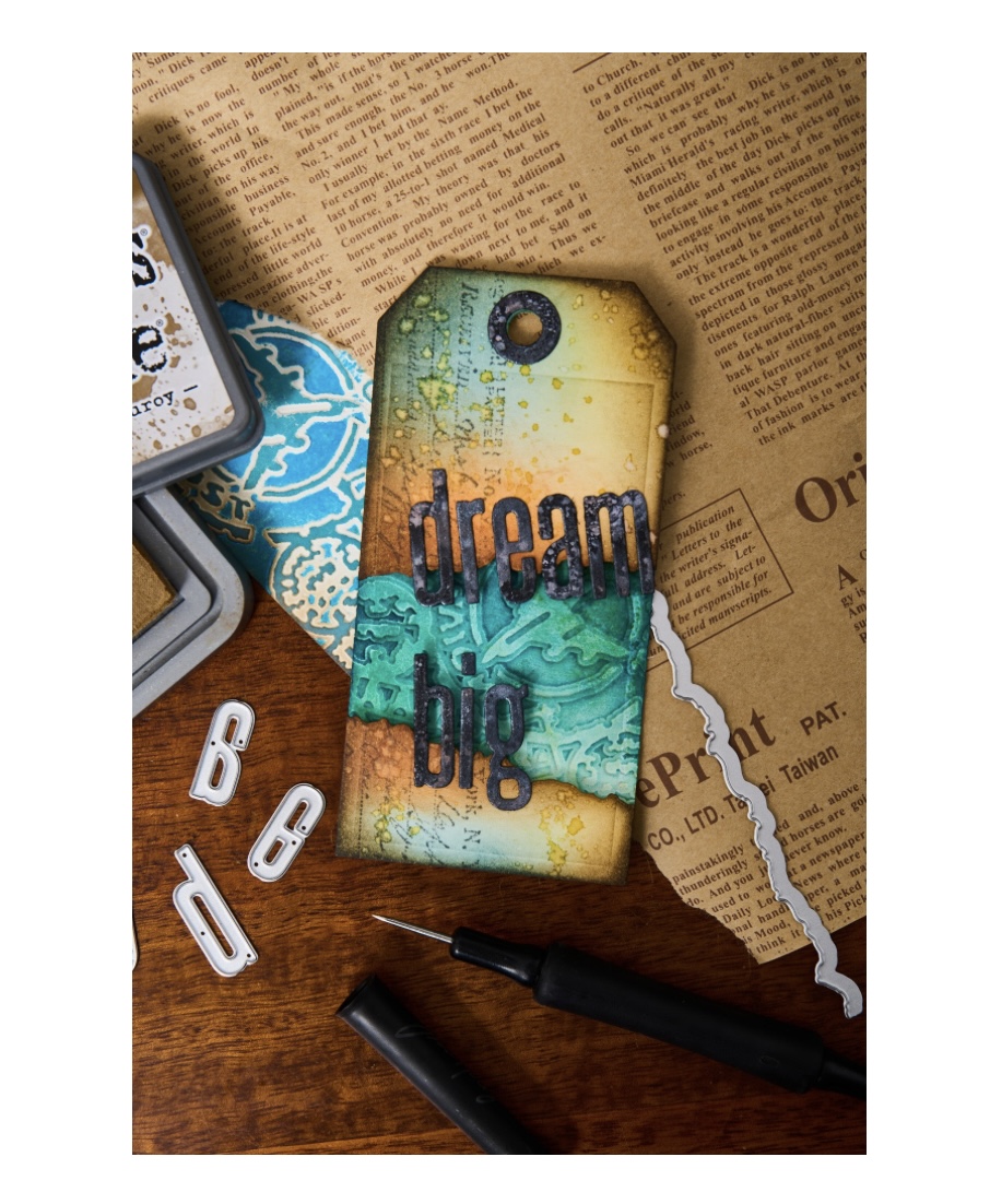  Sizzix Tim Holtz 3D Texture Fades Embossing Folder - Vault Airmail - 3