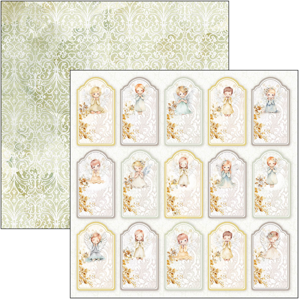 Ciao Bella Blessing Day - Patterns Paperpad 12"X12"  8/pkg - 4