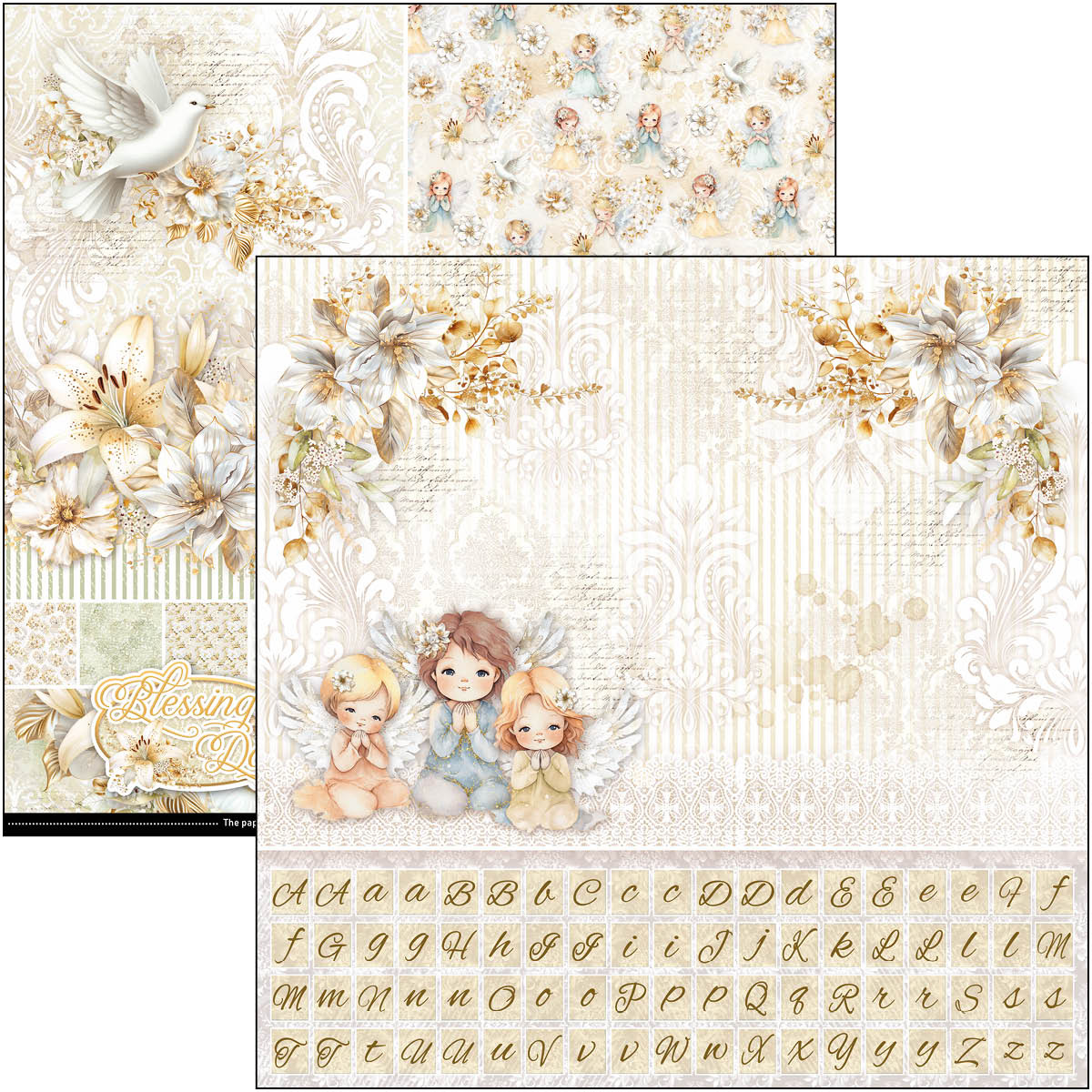 Ciao Bella Blessing Day - Patterns Paperpad 12"X12"  8/pkg - 2