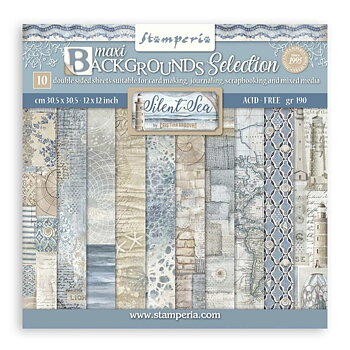 Stamperia Paper Pad 12X12 - Silent Sea Maxi Backgrounds