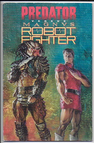 Predator versus Magnus Robot Fighter TP VG Litet klotter Solblekt på ryggen