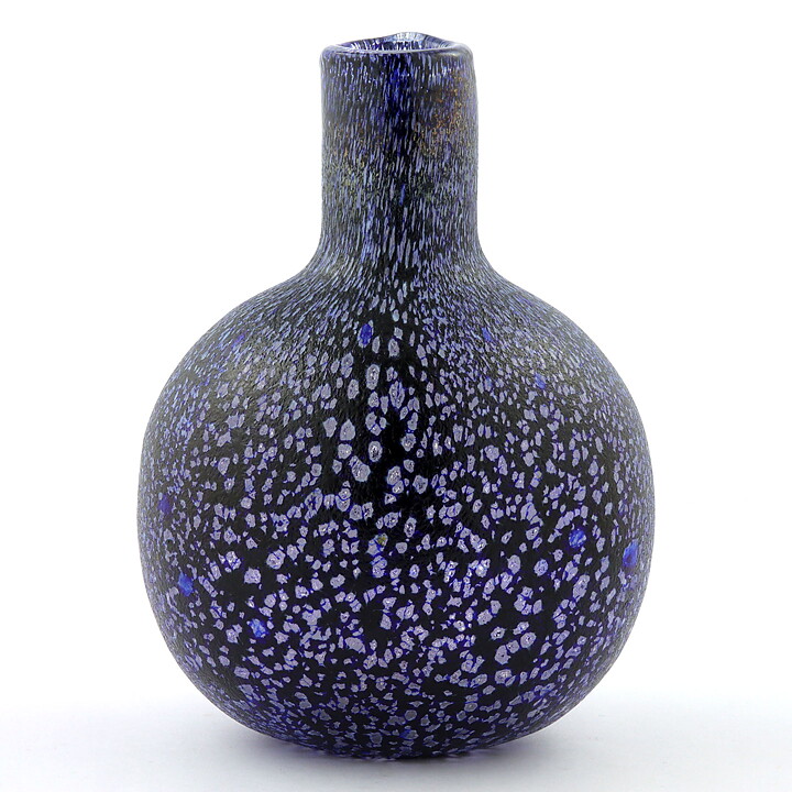 Oiva Toikka (1980s) Blue Swelling Vase 17 cm