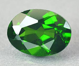 Impresionante gema suelta de diópsido cromado natural de corte ovalado de 0,76 ct - 3