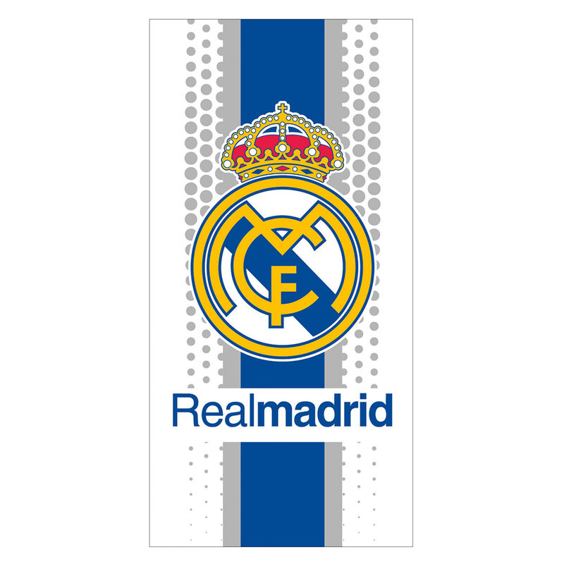 Ett kul och snyggt badlakan med motiv Real Madrid
