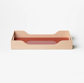 Lackerad bricka Maroon Pink 