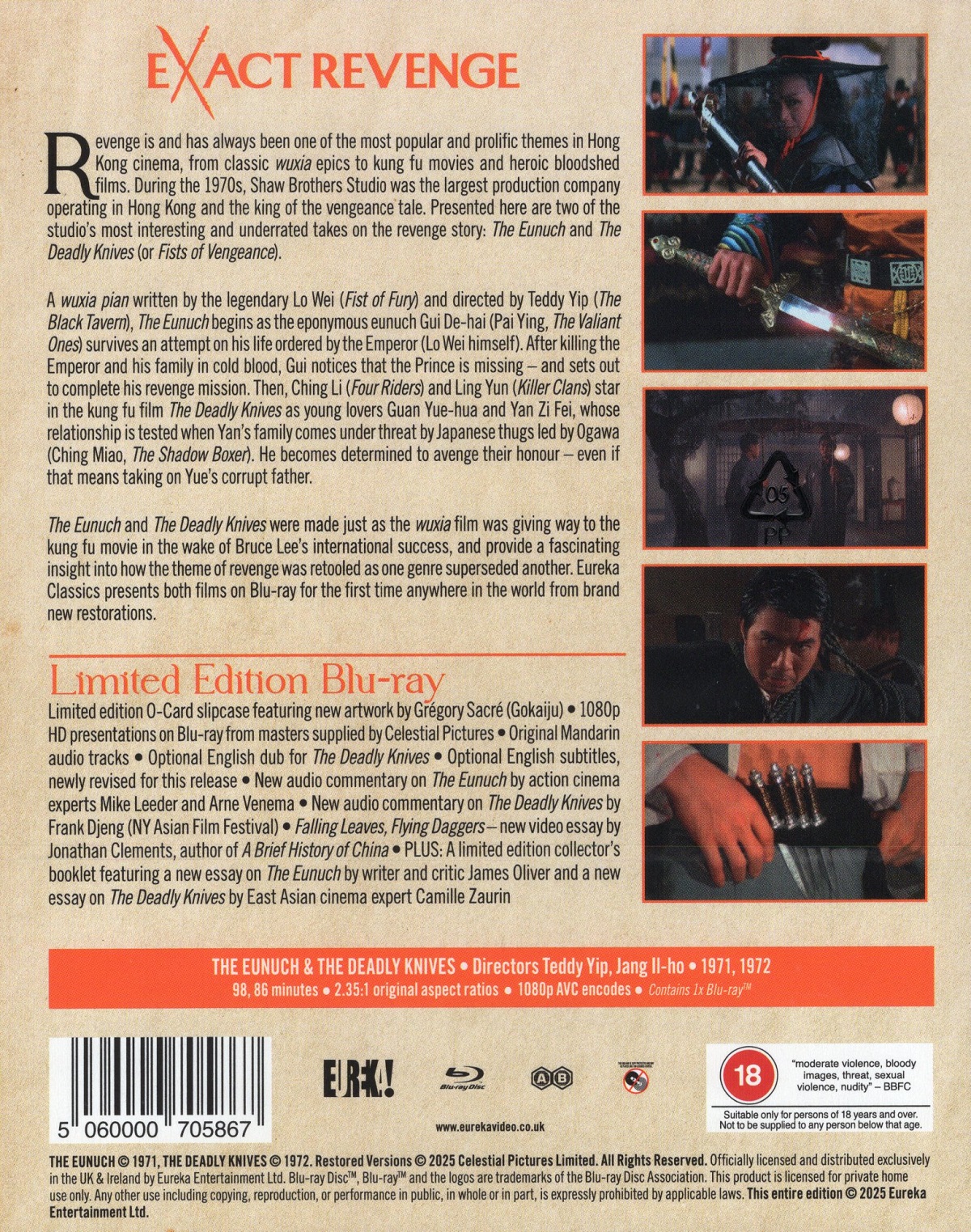 Exact Revenge: The Eunuch + The Deadly Knives (Limited Edition) (ej svensk text) (Blu-ray) - 2