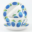 Stig Lindberg (Prunus 1962) Two Coffee Cups with Plum Decor 9 cm (8)