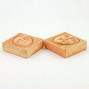 Lars Bergsten (1960s) Two Wall Plaques with Couple Head Relief 9 cm (4)