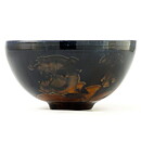 Isak Isaksson (2000s) Unique Chawan Bowl with Black/Brown Crystalline Glaze 12 cm  #3