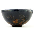 Isak Isaksson (2000s) Unique Chawan Bowl with Black/Brown Crystalline Glaze 12 cm  #3