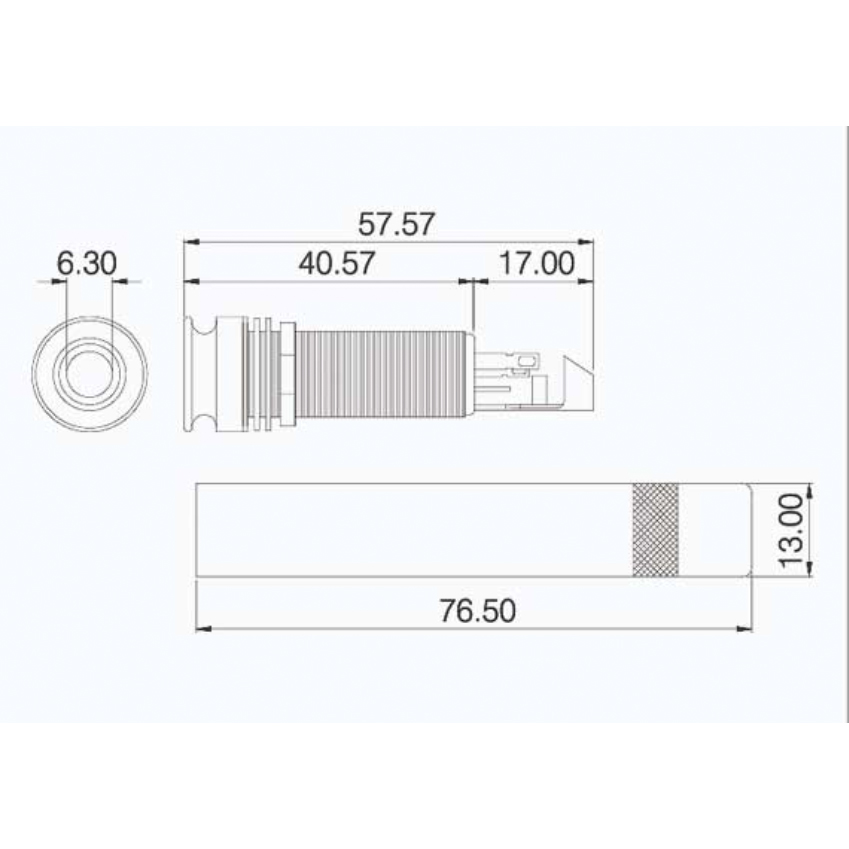 TRSS 6.35mm Stereo Barrel Endpin Jack ( 4-contacts) - 4