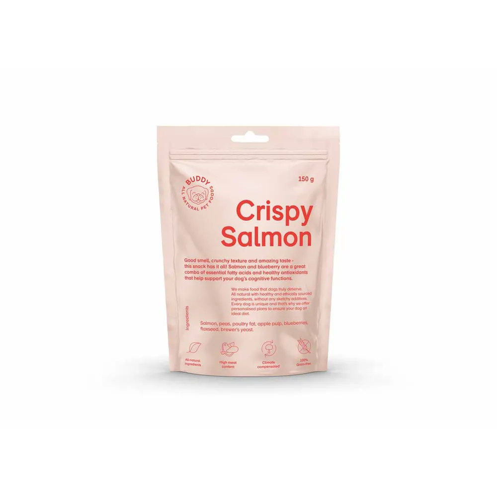Buddy Crunchy Snacksalmon & Blueberreis150 g