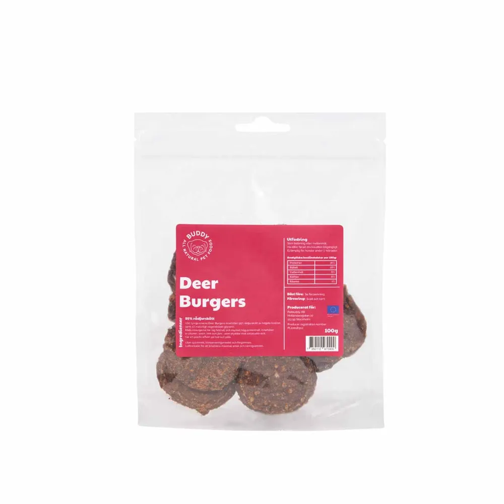 Buddy Meaty Burgers Venison 100g