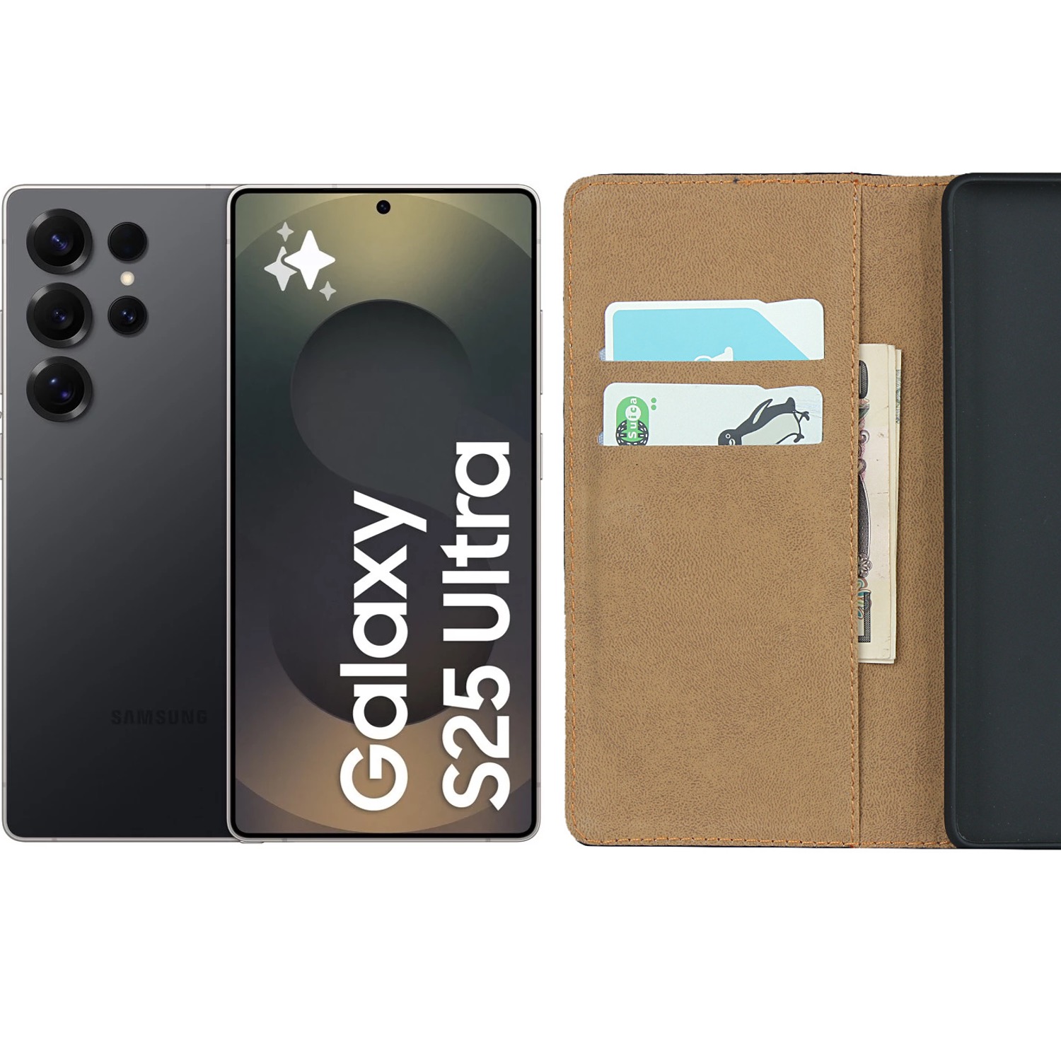 Samsung Galaxy S25 Ultra plånboksfodral mobilskal - VÄLJ: - 4