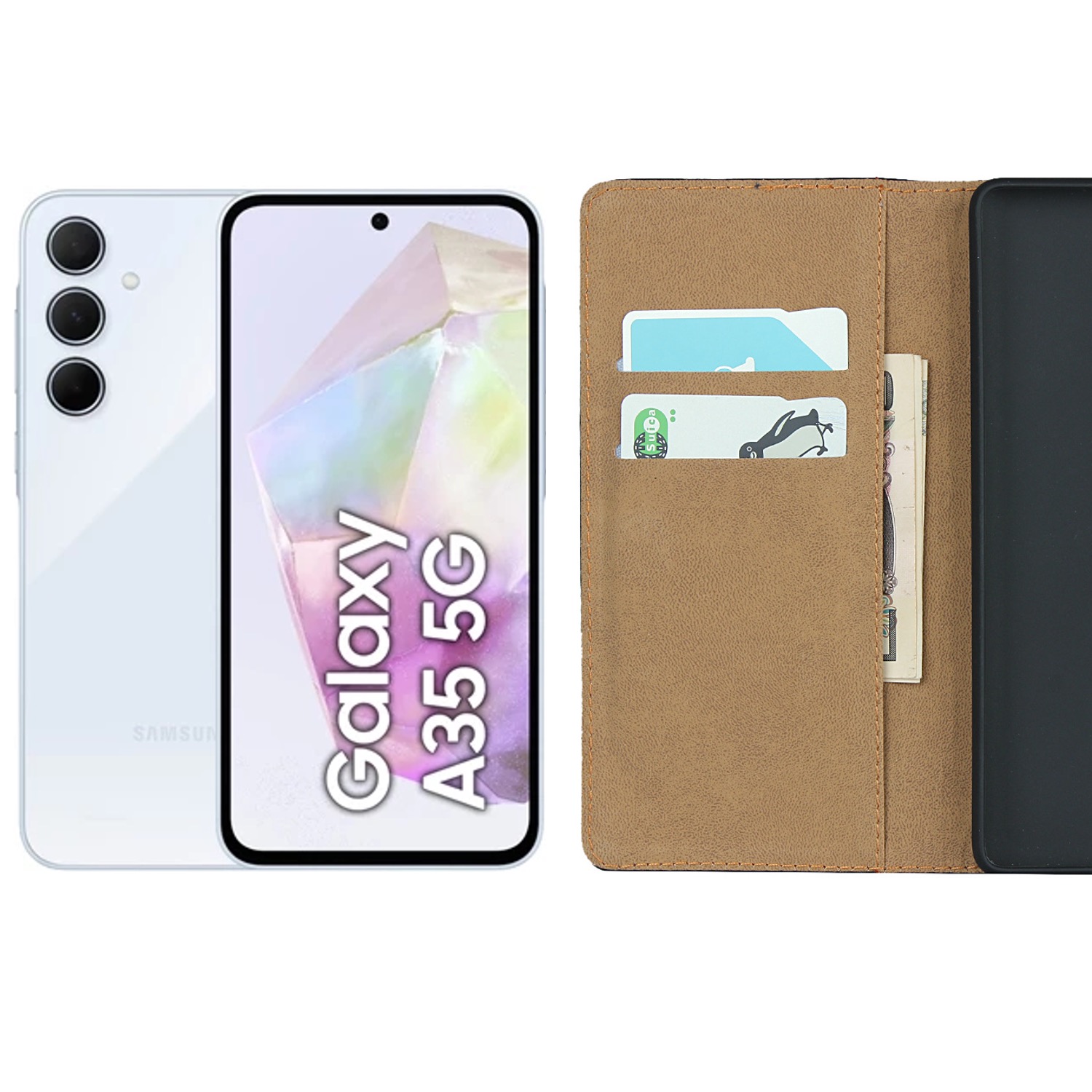 Samsung Galaxy A35 plånboksfodral mobilskal - VÄLJ: - 4