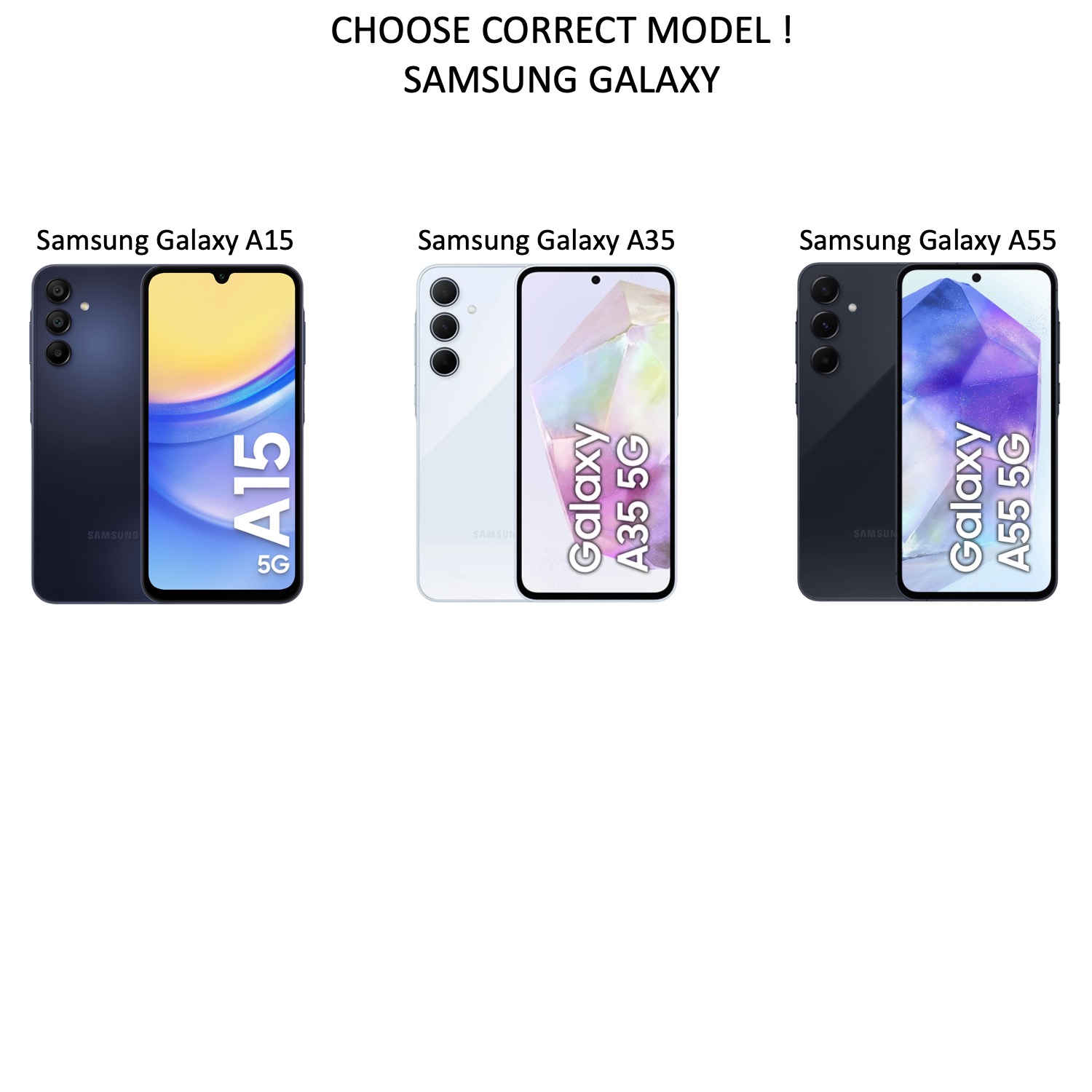 Samsung Galaxy A35 plånboksfodral mobilskal - VÄLJ: - 2