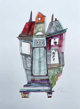 Akvarell "New York No. 11" orginal av Maria C Bernhardsson