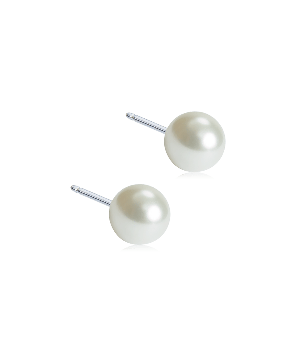 Blomdahl Örhängen NT 5mm Pearl White 1 par