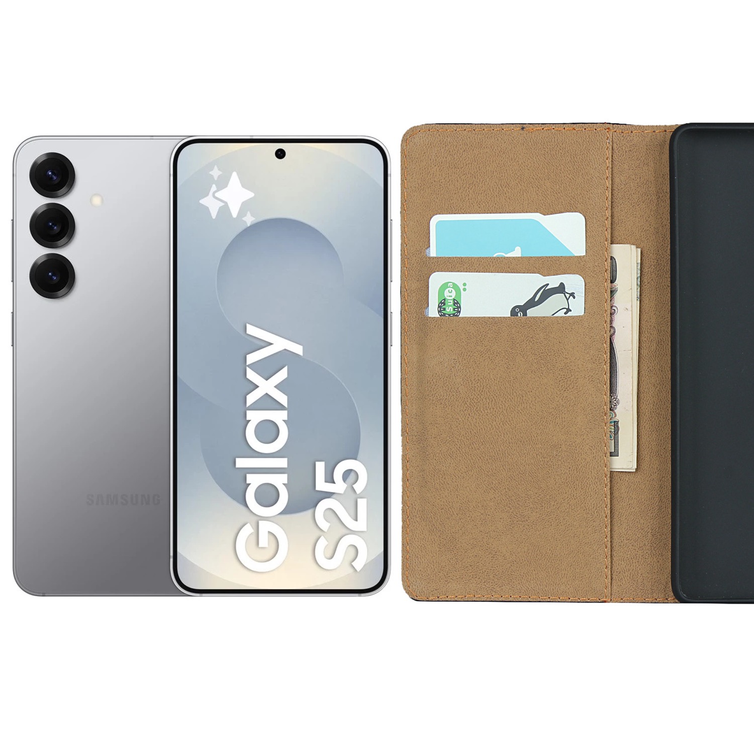 Samsung Galaxy S25 plånboksfodral mobilskal - VÄLJ: - 4