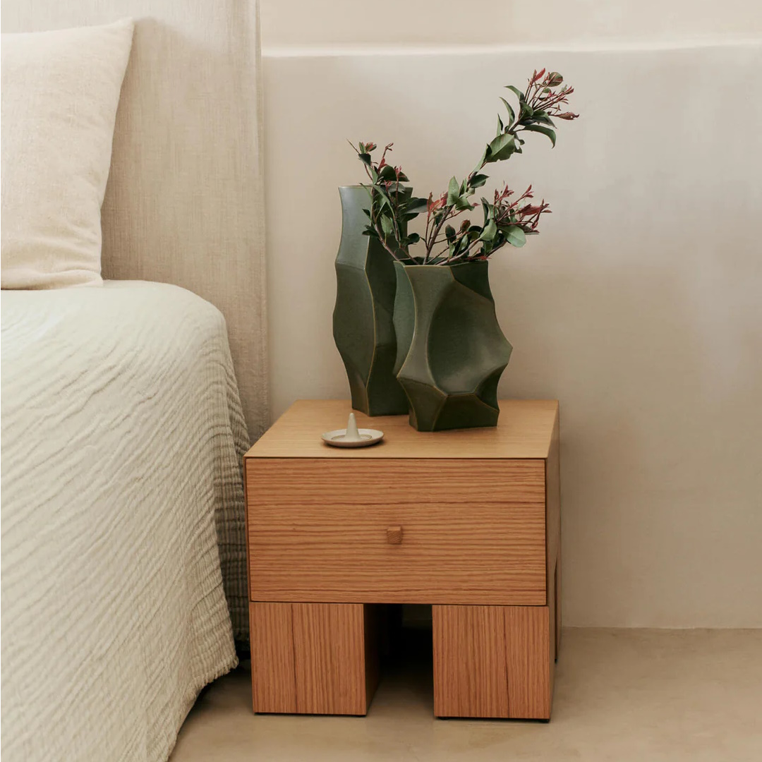 Kuben sängbord 1x1 ek Ferm Living - 2