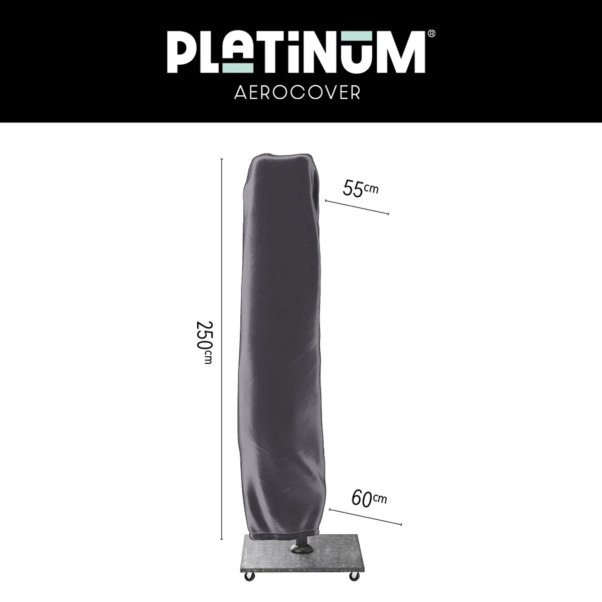 PARASOLLSKYDD 250x60/55 SVART PLATINUM