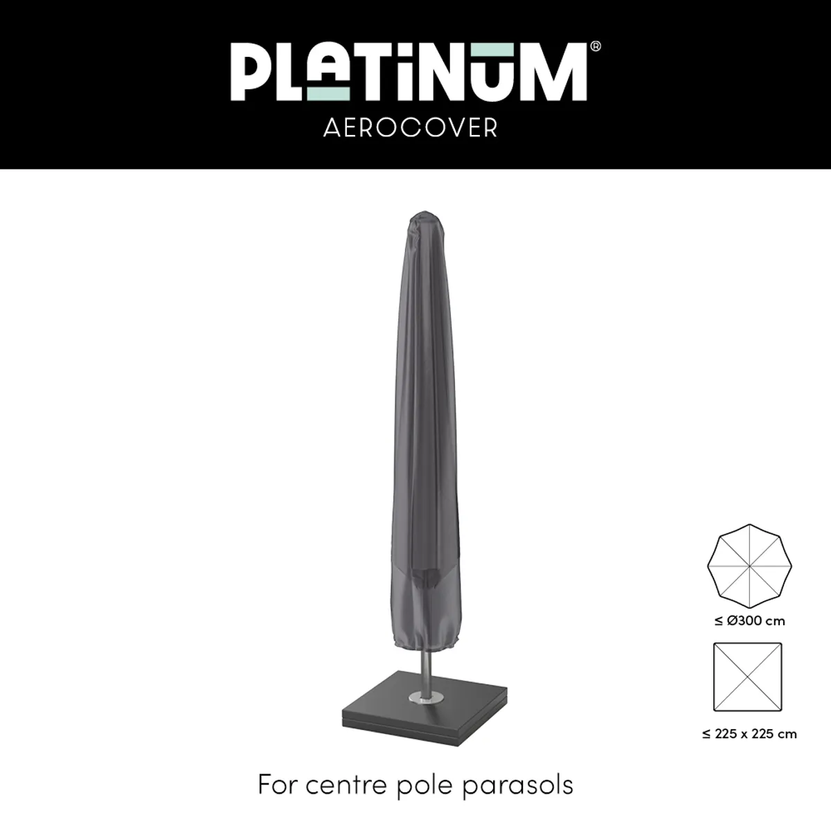 PARASOLLSKYDD 165x35/25 SVART PLATINUM - 2