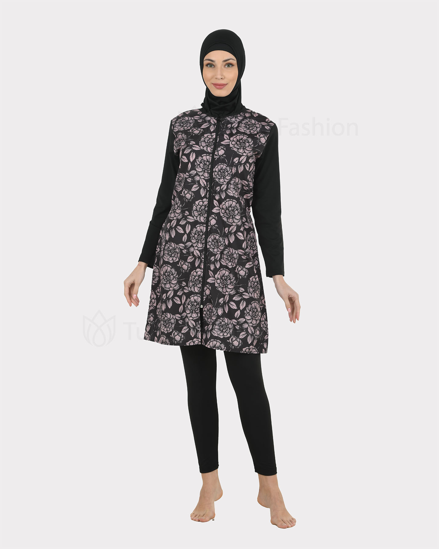 Muslim Swimsuit with hijab - Gray