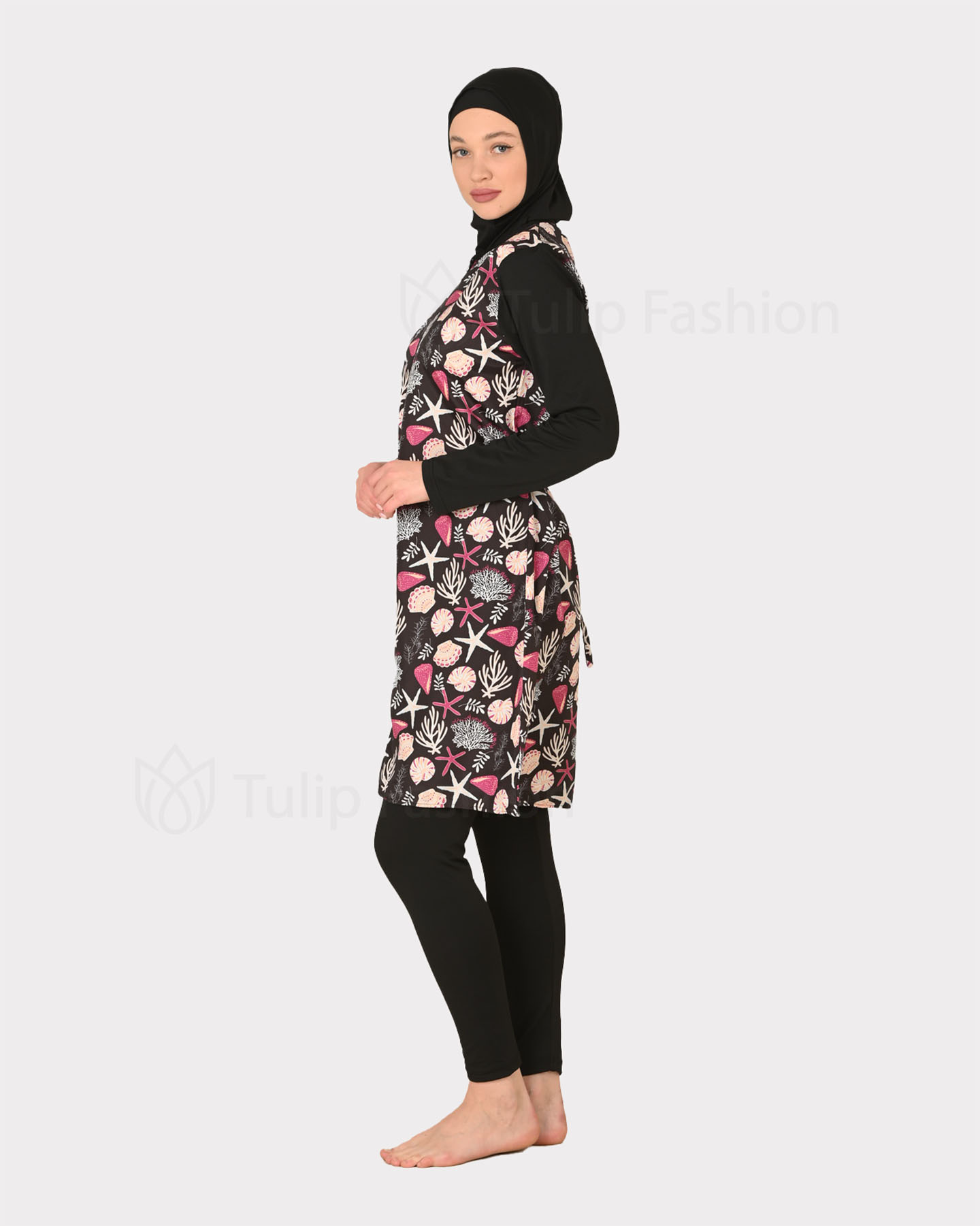 Muslim Swimsuit with hijab - Yellow - 2